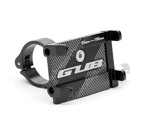 Vivo Y31s 5G GUB G-81 UNIVERZÁLIS biciklis / kerékpáros / motoros tartó konzol mobiltelefon készülékekhez - FEKETE - alumínium, elforgatható, 22,2-31,8 mm átmérőjű kormányra alkalmas, 55-100mm-ig állítható bölcső - 3-6,8"-os készülékekhez