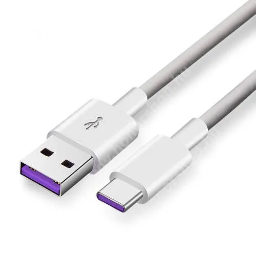 HUAWEI Honor Pad X8a HUAWEI SuperCharge adatátviteli kábel / USB töltő - USB / Type-C, 1m, 5A töltőáram átvitelére képes, 45W - FEHÉR - GYÁRI - Csomagolás nélküli