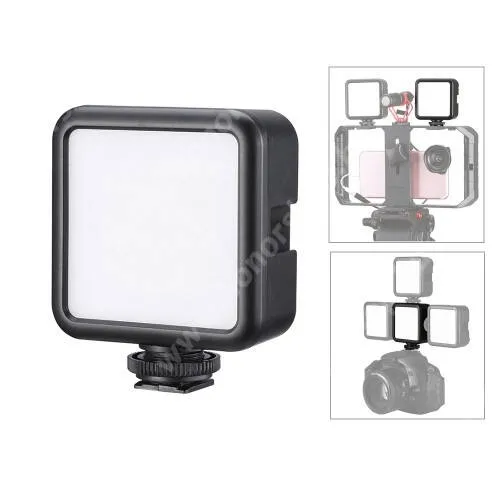 HUAWEI Honor Magic 2 ULANZI VL49 hordozható 49 LED-es lámpa / szelfi fény - 1/4"-os rögzítő univerzális csavarral, színhőmérséklet 5500K, 800LM, 6W, beépített 2000mAh akkumulátor, Type-C töltőport - FEKETE