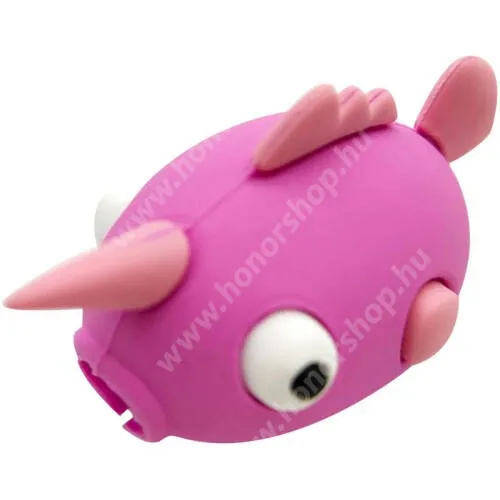 HUAWEI Honor 50 Pro (RNA-AN00) Adatátvitel adatkábel / USB töltő védő műanyag - 1db - MAGENTA HAL MINTÁS