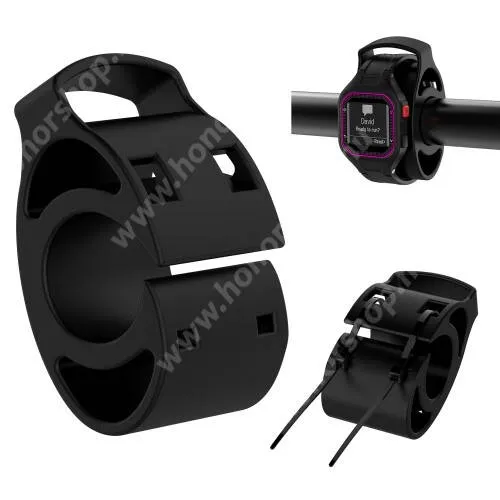 HUAWEI Honor Band 4 Running UNIVERZÁLIS biciklis / kerékpáros tartó konzol Okosórákhoz - szilikon, kormányra rögzíthető, 21-31.8mm átmérőjű kormáynra - FEKETE - 80 x 40 x 41 mm