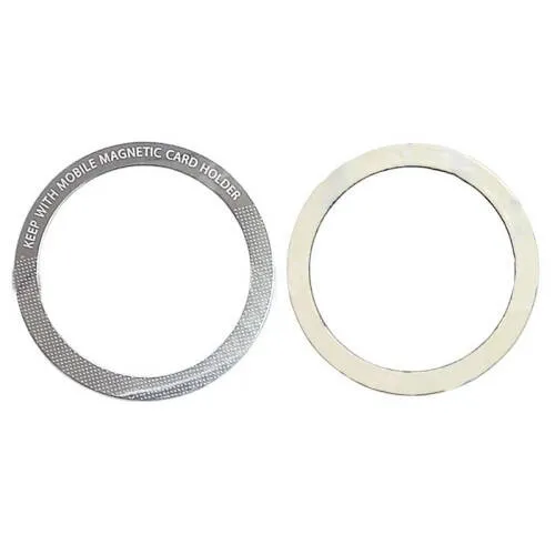  UNIVERZÁLIS Apple MagSafe mágneses fémlap mágneses autós tartókhoz / QI MagSafe töltőkhöz - 1db, mágneses autós tartóhoz ideális, MagSafe kompatibilis - EZÜST