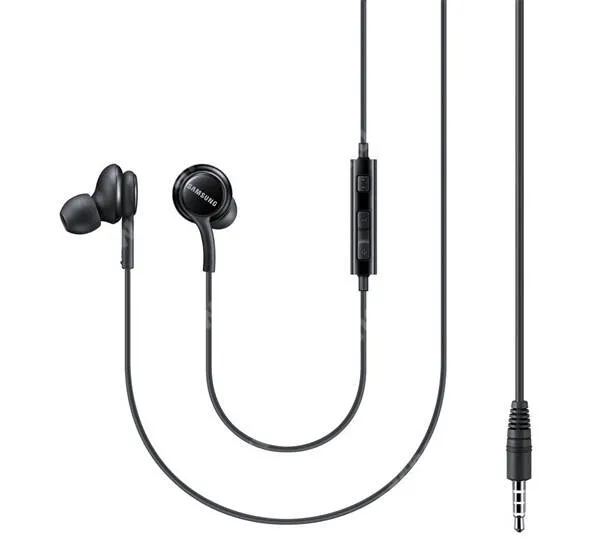 HUAWEI Honor Note 10 SAMSUNG AKG sztereo headset - 3,5mm Jack, mikrofon, felvevő gomb, hangerõ szabályzó - FEKETE - EO-IA500BBEG - GYÁRI