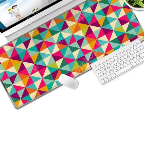 Vivo Y31s 5G UNIVERZÁLIS egérpad / egéralátét - nagy méretű, csúszásmentes, vízlepergető, szövet, gumi, 800 x 300 x 3mm - SZÍNES MOZAIK MINTÁS