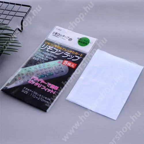 Vivo Y31s 5G UNIVERZÁLIS Hőre zsugorodó fólia távirányitókhoz ideális, 11cm x 27cm méretű - 5db-os szett, por- és nedvességálló - ÁTLÁTSZÓ