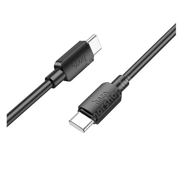 HUAWEI Honor Note 8 HOCO X96 adatátvitel adatkábel és töltő - Type-C / Type-C, 20V/3A, 60W, 1m hosszú, törésgátló, PD gyorstöltés támogatás - FEKETE - X96_TYPE_C_B - GYÁRI