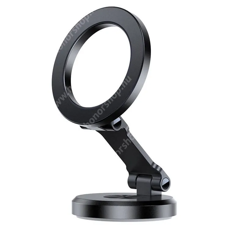 Vivo Y31s 5G JOYROOM MagSafe mágneses autós telefontartó, állvány - FEKETE - műszerfalra rögzíthető, öntapadós, 360°-ban forgatható, állítható, összecsukható, mágneses - JR-ZS403_B - GYÁRI