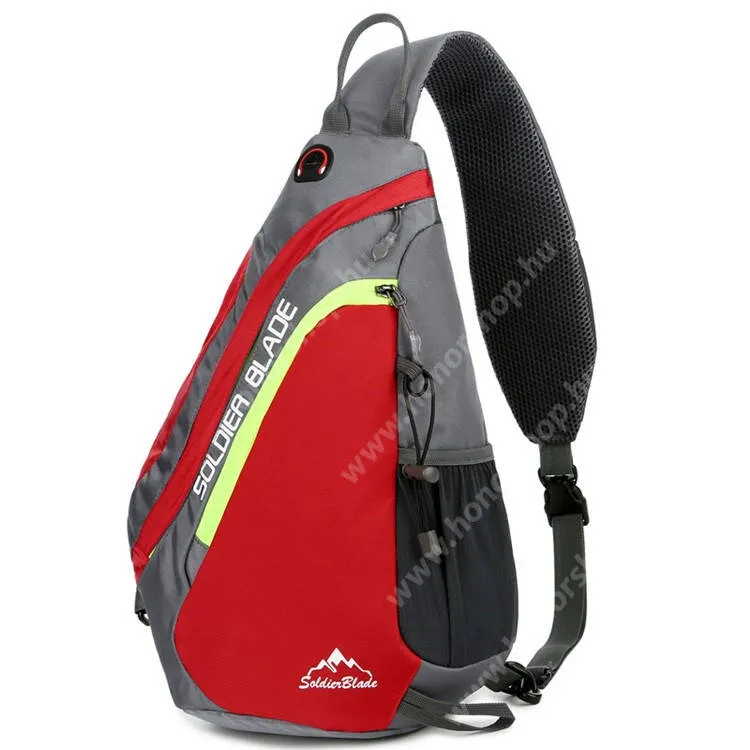 Vivo Y31s 5G Unisex tok, Válltáska, Crossbody, Cipzár, Állítható pánt, Cseppálló poliészter szövet, 430 x 290 x 130mm, Piros