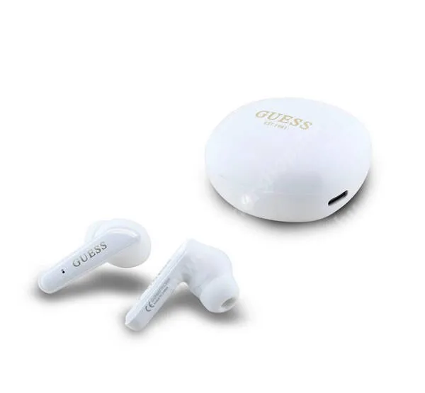 HUAWEI Honor Note 10 GUESS Glossy Classic Logo vezeték nélküli fülhallgató, Bluetooth v5.4, Sztereo, TWS, Mikrofon, Töltőtok, Fehér