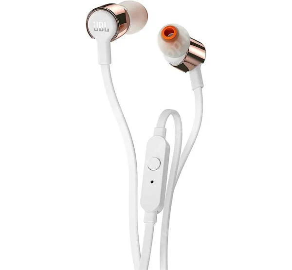 HUAWEI Honor 8S JBL T210 fülhallgató, Sztereo, Headset, 3,5mm jack, Felvevő gomb, Lapos kábel, Rose Gold