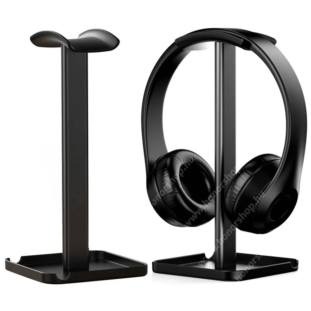 Vivo Y31s 5G Kétfunkciós Gamer fejhallgató állvány, Műanyag, Csúszásgátló, 235 x 104 x 50mm, Fekete
