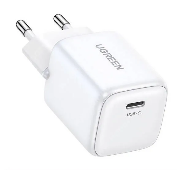 Vivo Y31s 5G UGREEN hálózati gyorstöltő, 1 x USB-C aljzat, 20W, PD 4.0 gyorstöltés, Kábel nélkül, CD318, Fehér