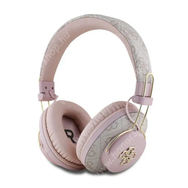 HUAWEI Honor Pad X8 Lite Guess PU 4G Metal Logo fejhallgató, Headset, Sztereó, Bluetooth v5.3, Mikrofon, Zajszűrő, GUBHS72P4FC4MP, Rózsaszín