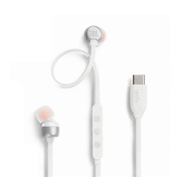 HUAWEI Honor X5b Plus JBL Tune 310C fülhallgató, Headset, Sztereo, USB-C, DAC, Hangerőszabályzó, Felvevő gomb, Lapos kábel, JBLT310CWHT, Fehér