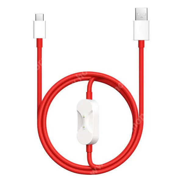 HUAWEI Honor X5b Plus OnePlus SuperVOOC adatátviteli és töltőkábel + OnePlus Watch okosóra töltő, USB-A / USB-C, 8A, 67W gyorstöltés, 1,2m hosszú, OP2IN1SPVCABLE, Piros