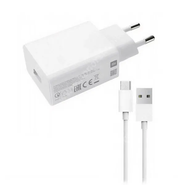 HUAWEI Honor Pad X8a Xiaomi hálózati töltő, 1 x USB-A aljzattal, 3A, 15W + Type-C kábel, MDY-18-EG, Fehér