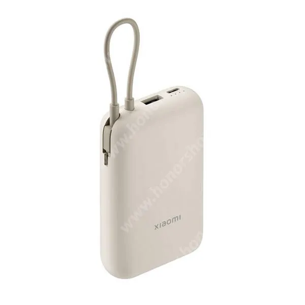 HUAWEI Honor Pad V9 (ROL-W00) Xiaomi power bank, Vésztöltő, 1 x USB-A, 1 x USB-C aljzat, 10000mAh, 22,5W, PD gyorstöltő, LED jelző, Fix Type-C kábel, BHR9072GL, Bézs