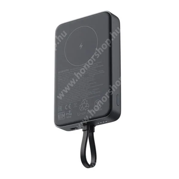 HUAWEI Honor Tablet V7 Pro Xiaomi power bank, Vésztöltő, 1 x USB-C aljzat, 10000mAh, 33W, PD2.0, PD3.0, PPS, QC2.0, QC3.0 gyorstöltő, LED jelző, 7,5W MagSafe Qi vezeték nélküli töltés, Fix Type-C kábel, BHR9823GL, Sötétszürke