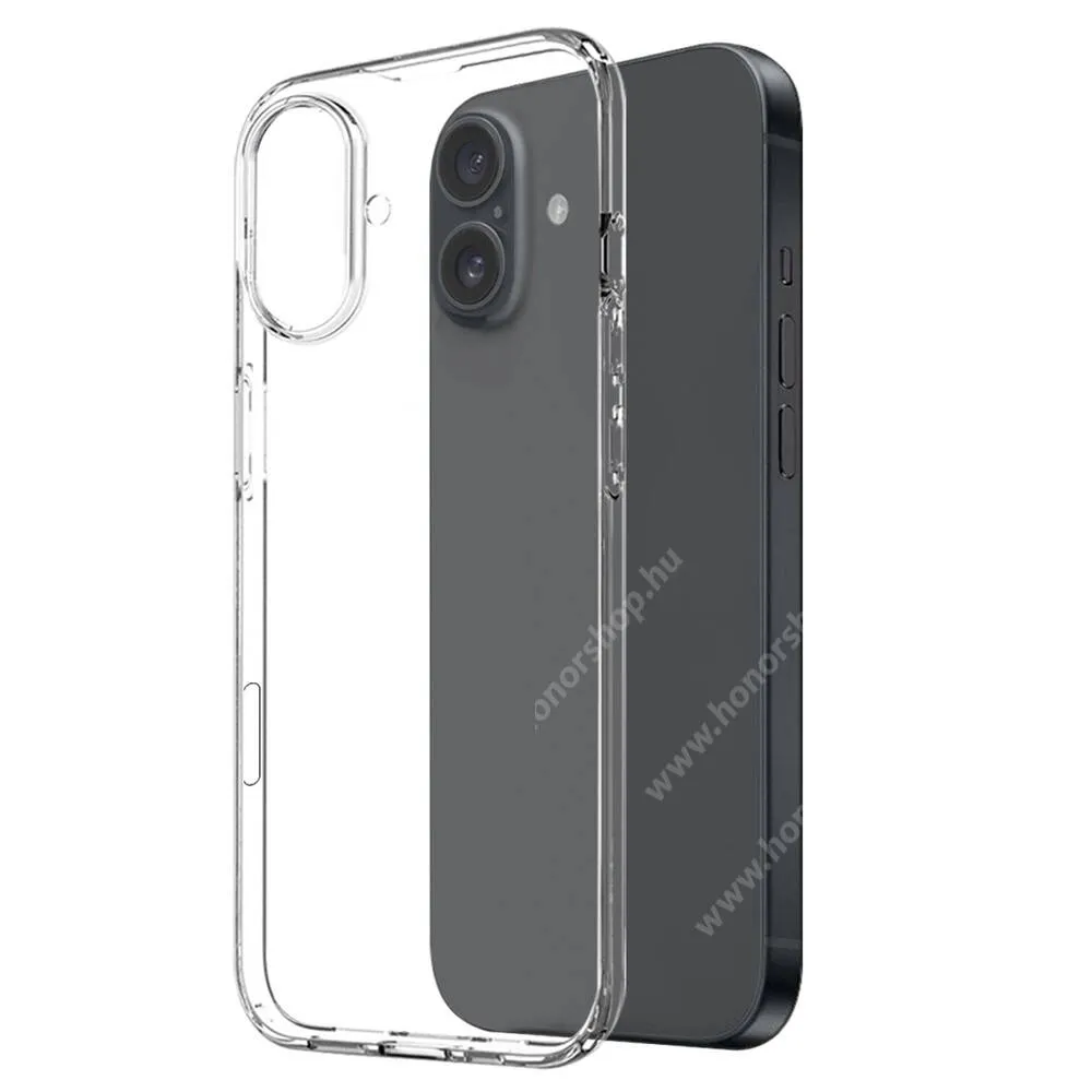  Aplpe iPhone 16, Telefontok, Szilikon, 1,5mm vastag, Átlátszó