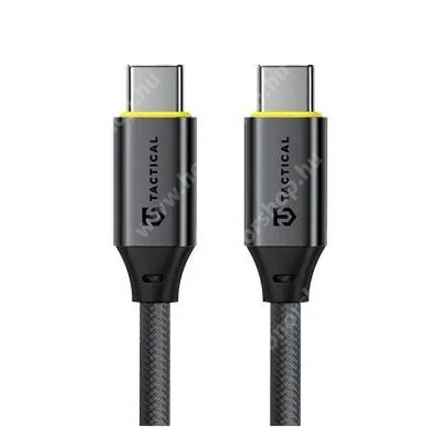 Vivo Y31s 5G Tactical Fast Rope Aramid 2.0 adat és gyorstöltő kábel, USB-C / USB-C 3.1, 100W, PD gyorstöltés, 2m hosszú, 10Gbps, Fekete